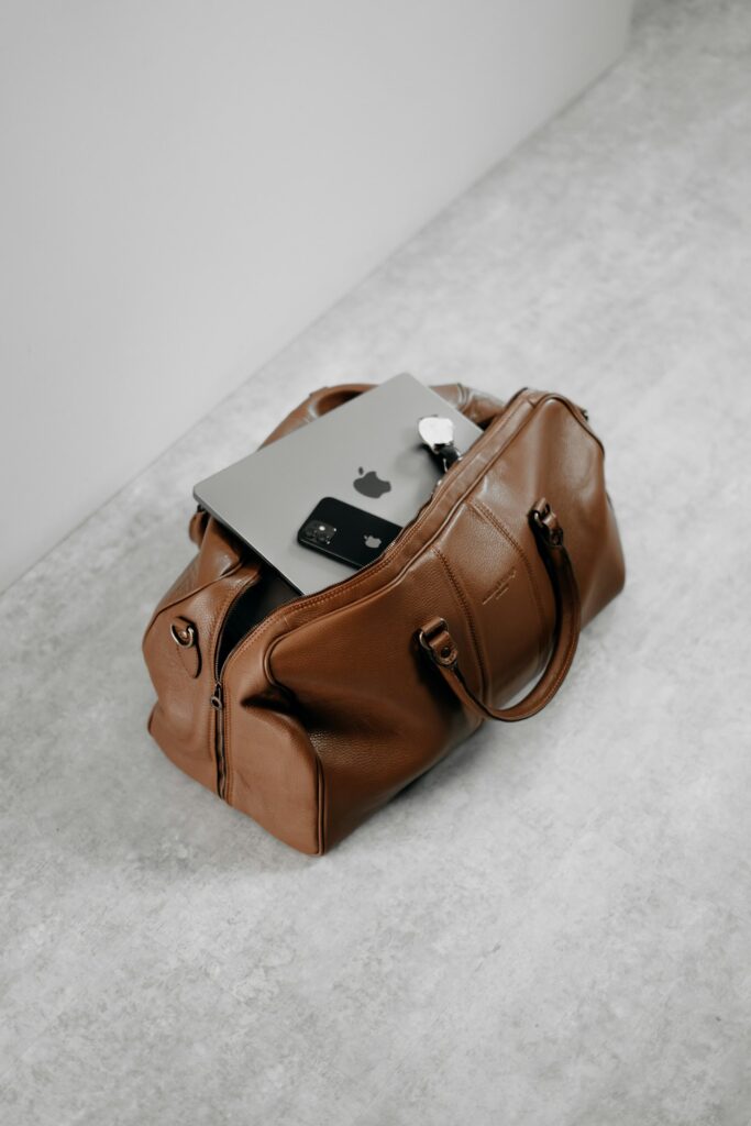 Leather Weekender Travel Bag